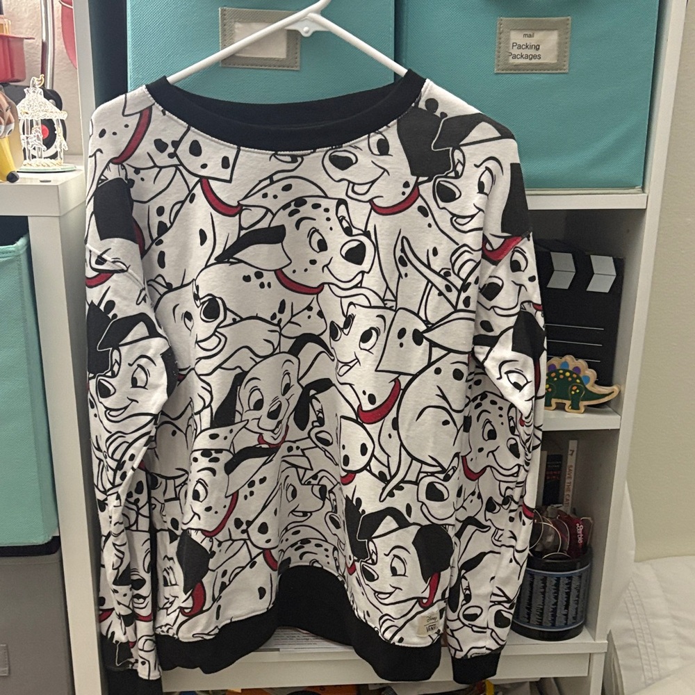 Vans Dalmatian Pattern Crewneck Sweater - Black and White